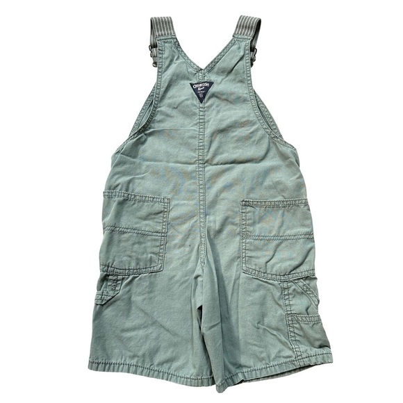 ⭐️ 5 for $25 OshKosh B'gosh Olive Green Cotton Overalls Size 5 T - Picture 2 of 6